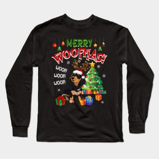 Dachshund Merry Woofmas Awesome Christmas Long Sleeve T-Shirt